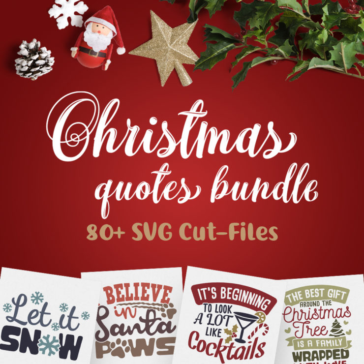 Christmas Quotes &amp; Phrases Bundle - CraftBundles