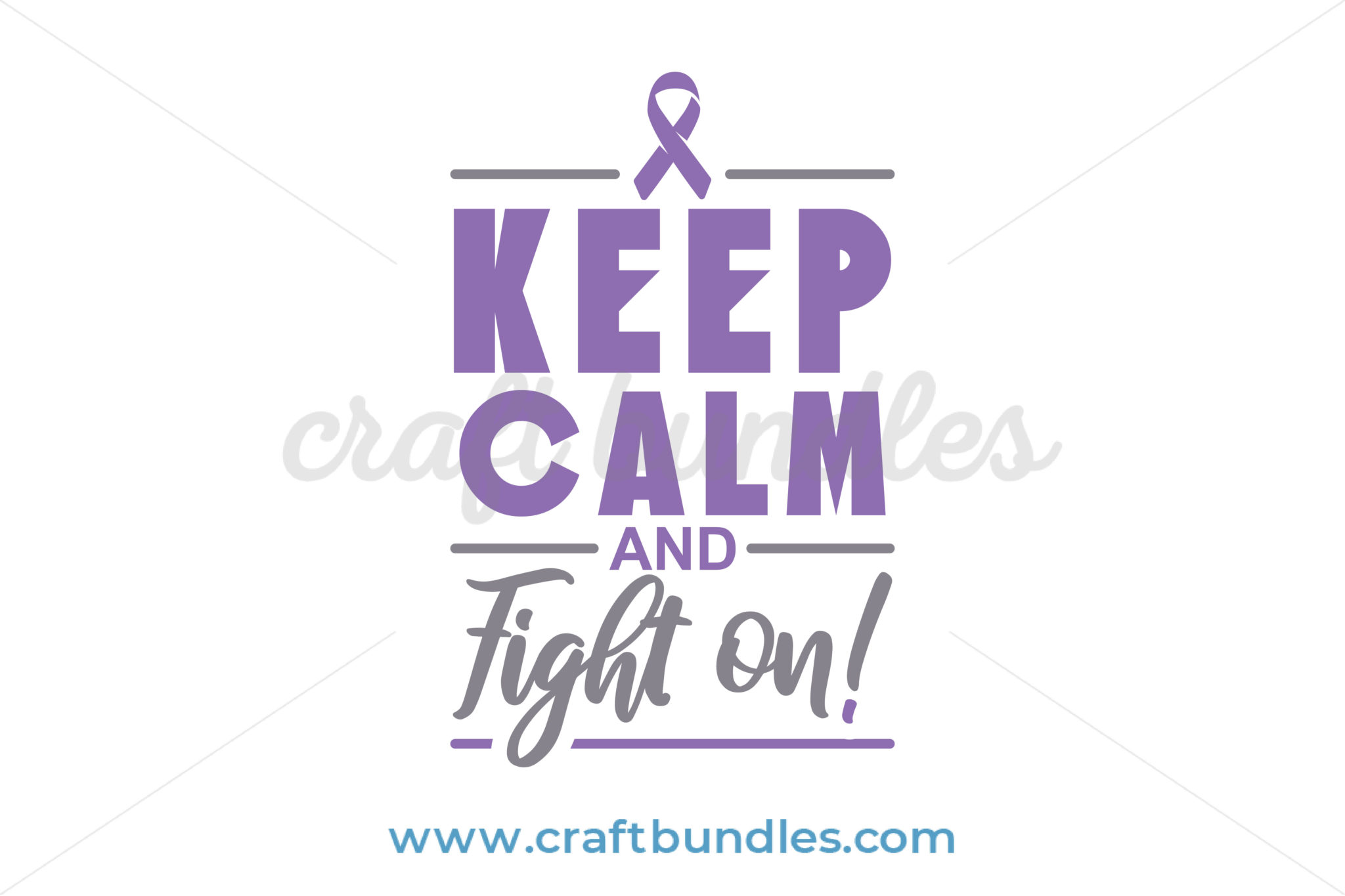 Keep Calm And Fight On SVG Cut File - CraftBundles