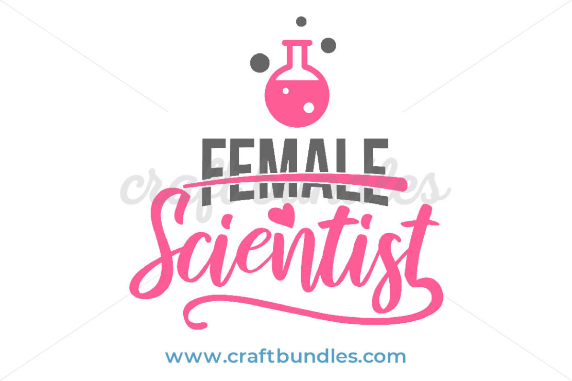 Female Scientist SVG Cut File - CraftBundles